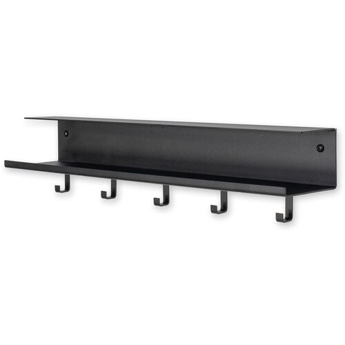 Spinder Design Crna metalna zidna vje&amp;scaron;alica s policom Easy &amp;ndash; Slike