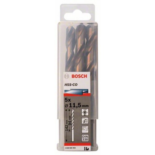 Bosch burgija za metal hss-co, din 338 11,5 x 94 x 142 mm, 1 komad ( 2608585902. ) Cene