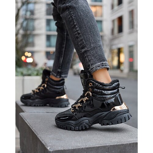 Resti Black women's sporty winter boots a'la trappers Mertika - Footwear Cene
