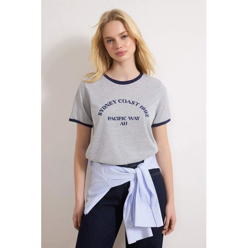 TRENDYOLMILLA Ženska majica TWOSS24TS00105, Siva Cene