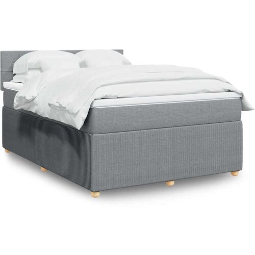  Krevet box spring s madracem svjetlosiva 160x200 cm tkanina Cijene