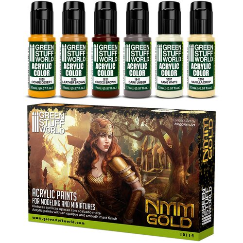 Green Stuff World Paint Set - NMM Gold | Set Akrilnih Boja x6 Cene