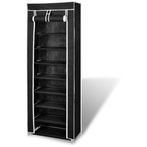 vidaXL Omara za Čevlje s Pokrivalom Blago 57 x 29 x 162 cm Črne Barve Cene