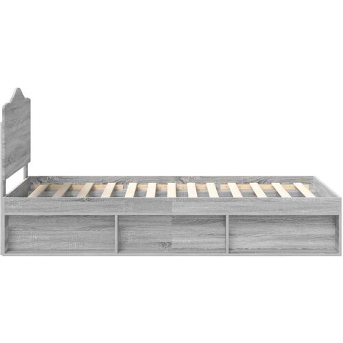  Okvir za krevet s uzglavljem Siva Sonoma 100 x 200 cm Slike