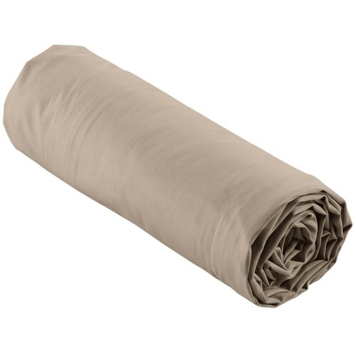 Douceur d int&amp;eacute;rieur Svjetlo smeđa plahta s gumom od pamučnog perkala 180x200 cm Percaline &amp;ndash; Slike