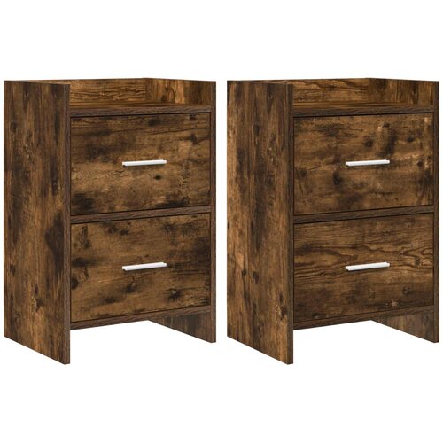  Noćni ormarići 2 pcs Dimljeni hrast 40 x 30 x 60 cm Cijene