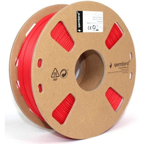 Gembird 3DP PLA+1.75 02 R PLA PLUS Filament za 3D stampac 1,75mm kotur 1KG Red Cene