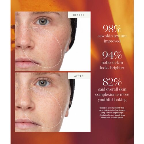 Kora Organics Turmeric Brightening &amp;amp; Exfoliating Scrub + Mask piling i maska 30 ml Slike