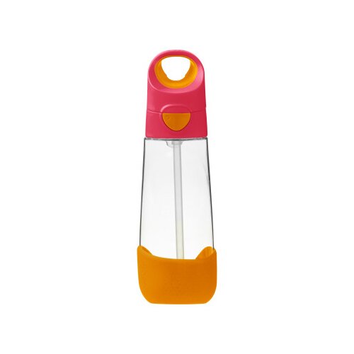 b.box Plastenka za pitje s slamico 600 ml – rožnata/oranžna Cene