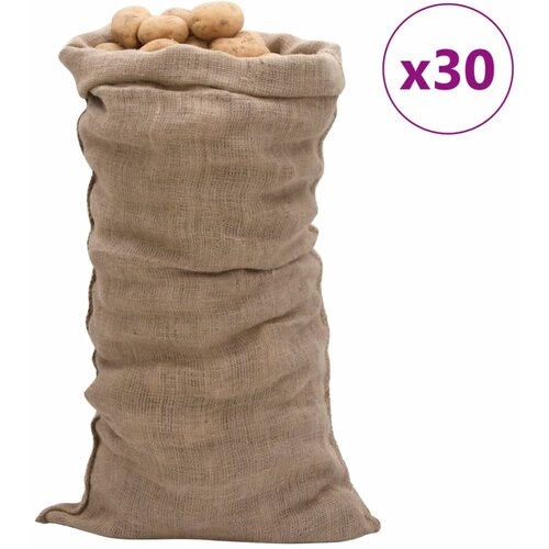 vidaXL Vreče iz jute 30 kosov 65x135 cm 100 % juta 220 gsm Cene