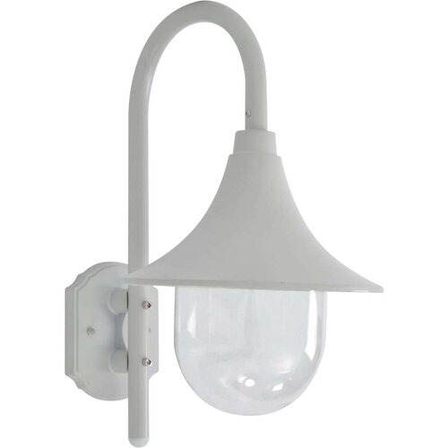 VidaXL vrtna stenska svetilka E27 42 cm aluminij bela Slike