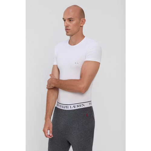 Armani_Exchange Kratka majica 2-pack moški, bela barva