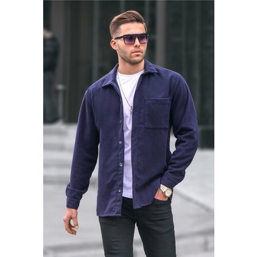 Madmext shirt - dark blue - regular fit Cene