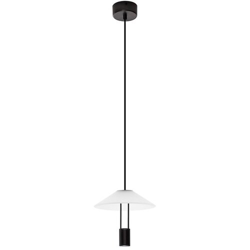 Nova Luce Mat crna LED viseća svjetiljka aluminijska sa sjenilom od akrilnog stakla &oslash; 22 cm Anafi &ndash; Cijene