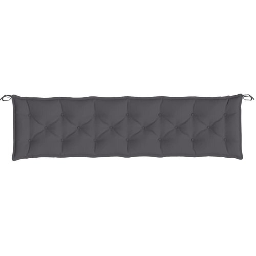  Jastuk za vrtnu klupu antracit 200 x 50 x 7 cm tkanina Oxford Slike
