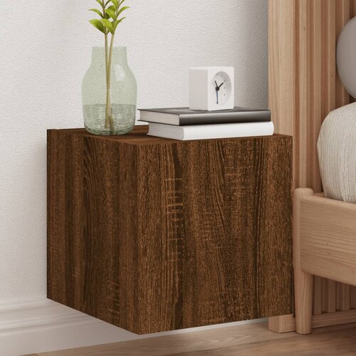  The Living Store Stenske TV omarice z LED 2 kosa rjavi hrast 30,5x35x30 cm - TV Stenska Omarica, (21555700) Slike