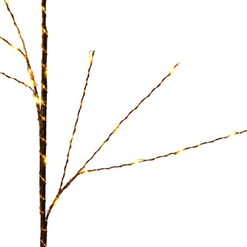  LED bakrena ukrasna božićna grana 3 kom. Smeđa 62 cm Čelik Slike