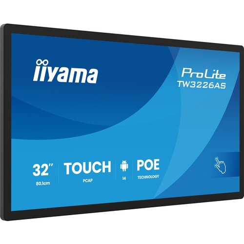 Iiyama TW3226AS-B3P Signage Display Kiosk design 80 cm (31.5) LED Wi-Fi 430 cd /m&sup2; Full HD Black Touchscreen Built-in processor Android 24 /7 Cijene