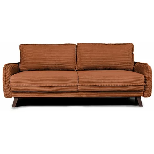 Bonami Selection Narančasta sklopiva sofa od samta 218 cm Tori –