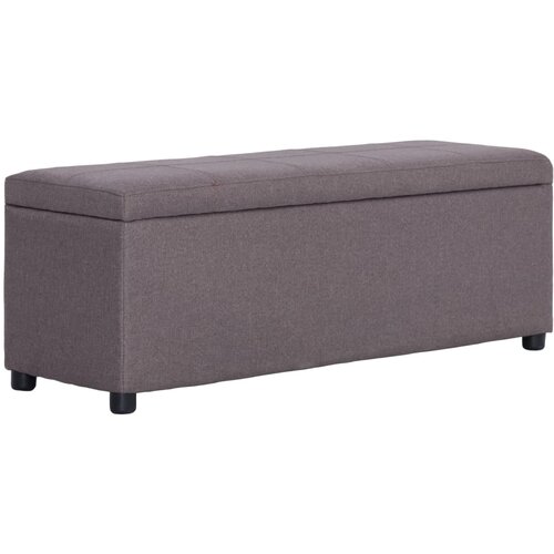 VidaXL Klop s prostorom za shranjevanje 116 cm taupe poliester Slike