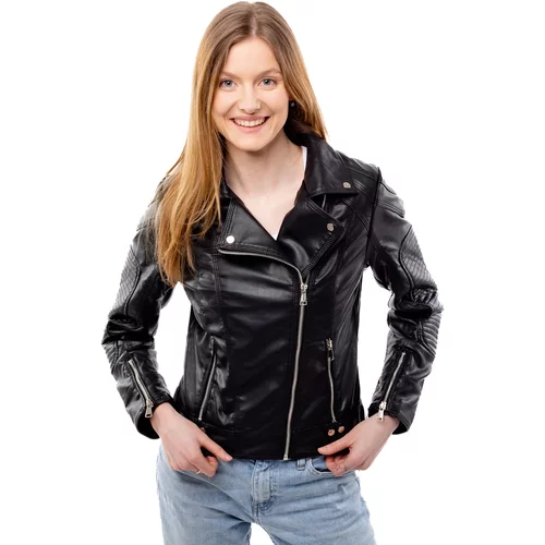 Glano Women's Leatherette Jacket - Black
