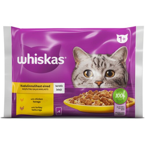 Whiskas cat u želeu izbor živine 4x85g Cene