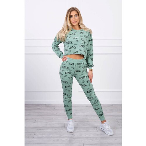 Kesi Dark mint lettering set Slike