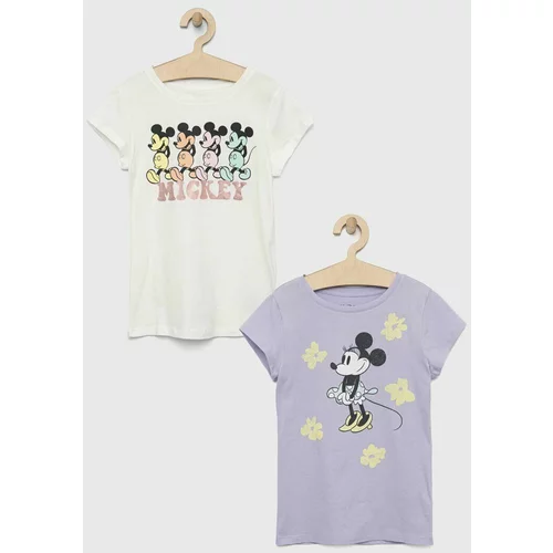 GAP Dječja pamučna majica kratkih rukava x Disney 2-pack
