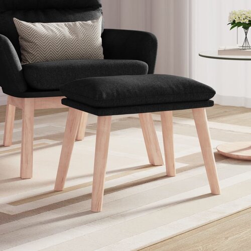 VidaXL stolček za noge črn 45x29,5x39 cm blago Slike