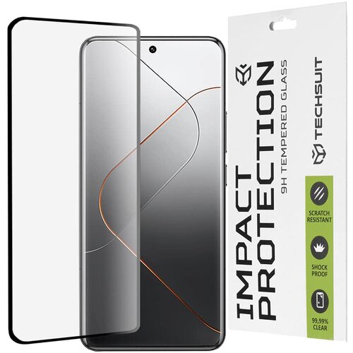 Techsuit 111D Full Cover / Full Glue Glass / 3D ukrivljeno steklo za Xiaomi 14 Pro – črno Cene