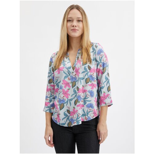 Orsay Light Blue Ladies Floral Blouse - Ladies Cene