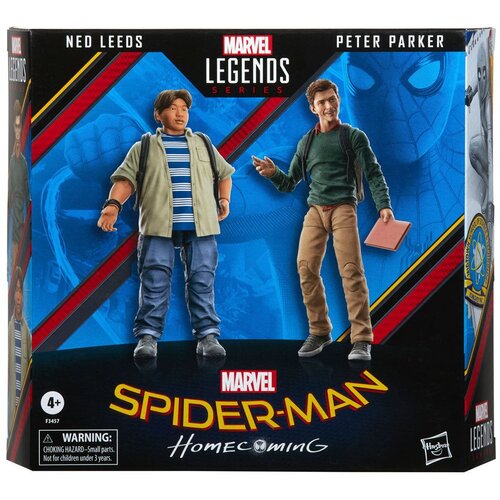 Spiderman Marvel Legends Series Spider-Man 60th Anniversary Peter Parker and Ned Leeds MCU 2-paket 15 cm akcijskih figur, 7 dodatkov, večbarvno, F3457, (20837543) Slike