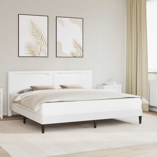  Okvir za krevet Bijela 180 x 200 cm Umjetna koža - Bijela 180 x 200 cm Cene