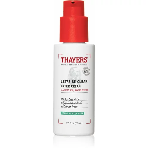 Thayers Let’s Be Clear Water Cream vlažilna krema za obraz 75 ml