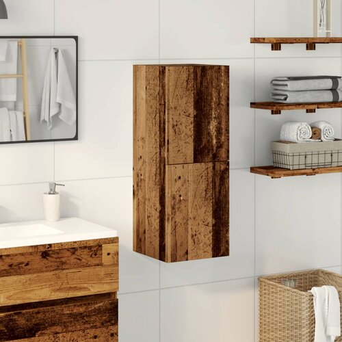 Maison Chic Kopalniška viseča omarica - Kopalniške omarice starinski les 30x30x80 cm inž. les, (21794500) Cene