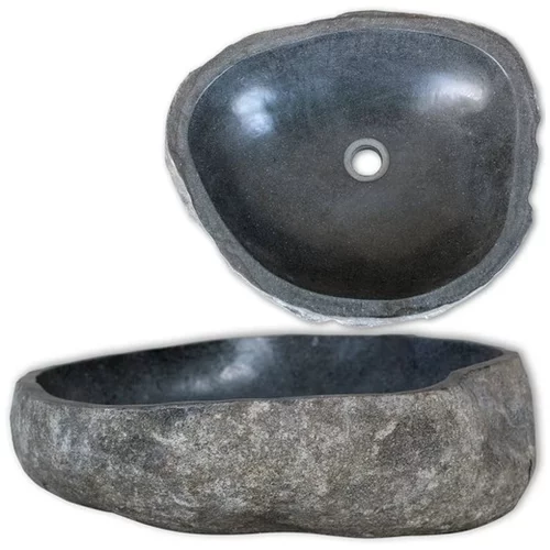  Umivalnik iz rečnega kamna ovalen 46-52 cm