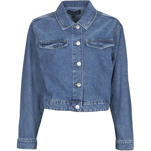 Pieces Jeans jakne PCTESSIE LS DNM JACKET MB873 Modra Cene