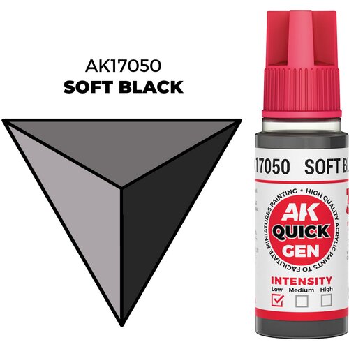 AK Interactive Soft Black 18ml - Quick Gen Speed Paint AK17050 Cene