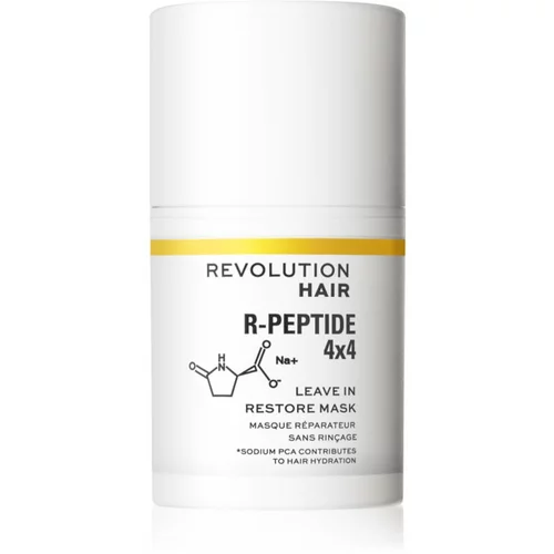 Revolution Haircare R-Peptide 4x4 obnovitvena maska brez spiranja za poškodovane lase 50 ml