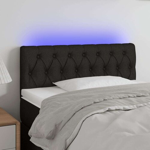 vidaXL LED uzglavlje crno 100 x 7 x 78/88 cm od tkanine Cijene