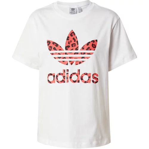 Adidas Majica 'TREFOIL' rdeča / črna / bela