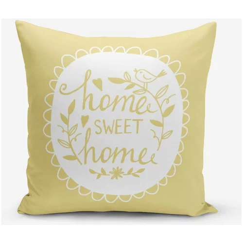 Minimalist Cushion Covers Rumena prevleka za okrasno blazino Minimalist Cusion Covers Home Sweet Home, 45 x 45 cm