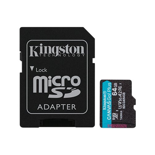 Kingston memoriјska kartica 64GB microSDXC Canvas Go Plus Gen4 200MB/s A2 U3 V30 kartica + ADP (SDCG4/64GB) Cene