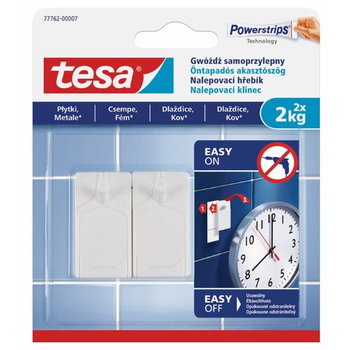 Tesa Samolepilni žebljiček za ploščice in kovino Tesa (nosilnost: 2 kg, 2 kos) Cene
