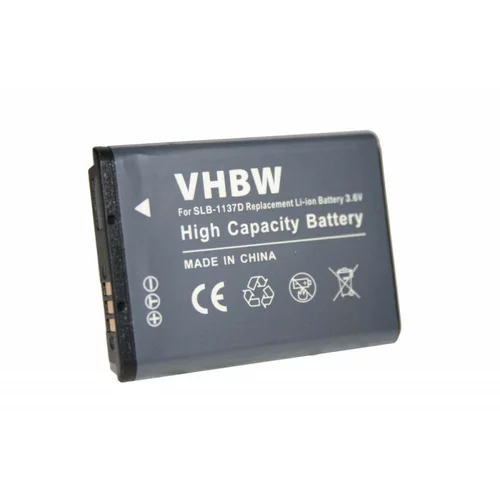 VHBW Baterija SLB-1137D za Samsung Digimax i85 / L74 wide / NV11 / NV24 HD / NV30, 750 mAh