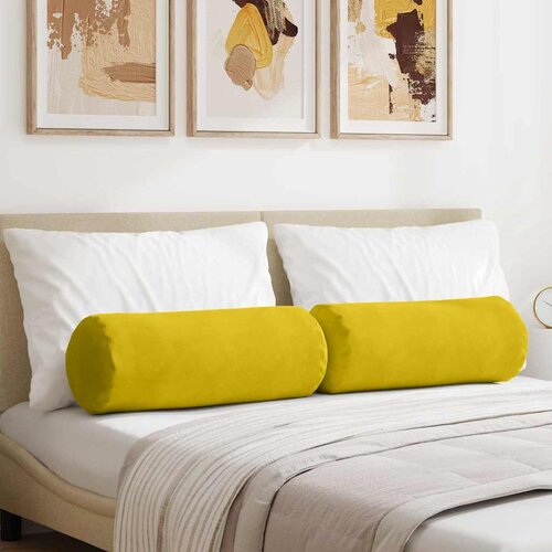  Valjkasti jastučići 2 pcs Žuta &Oslash; 25 x 70 cm Kordura tekstil Cene