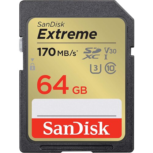 San Disk Extreme 64GB SDXC spominska kartica + 1 leto RescuePRO Deluxe do170MB/s & 80MB/s branje/zapisovanje, UHS-I, Class 10, U3, V30 Cene