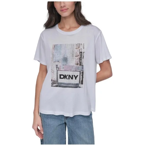 Dkny Majice s kratkimi rokavi - Bela