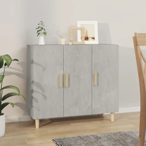  Komoda siva boja betona 90x34x80 cm od konstruiranog drva