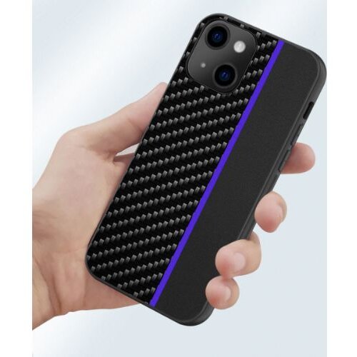 Nillkin silikonski ovitek za iphone 13 pro - carbon črn z modro črto Slike